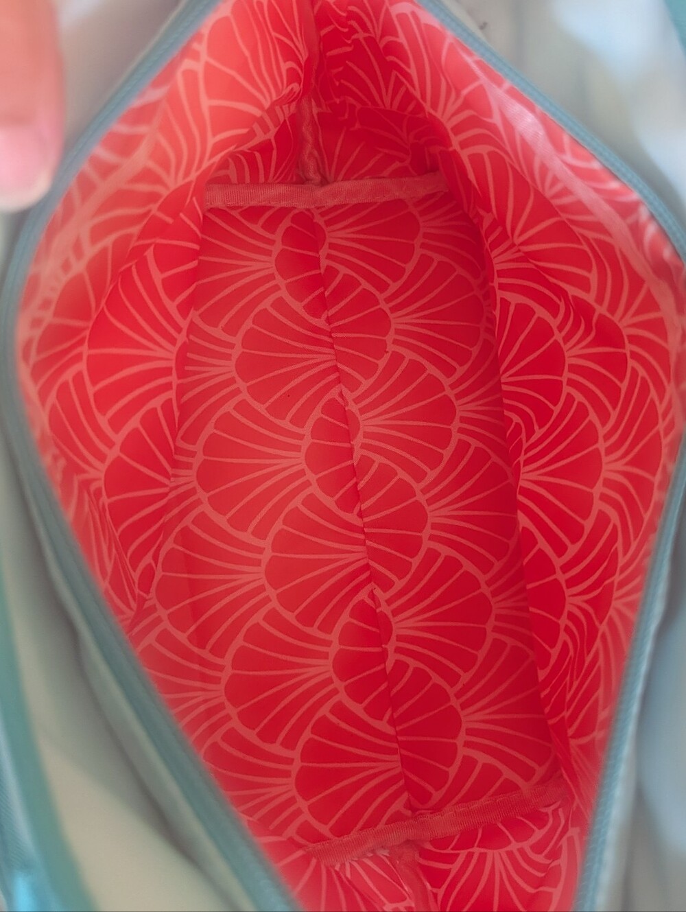 Tupperware Insulated Lunch Tote Beach Coral Starfish Print Aqua Cooler Bag Coast - Picture 4 of 9